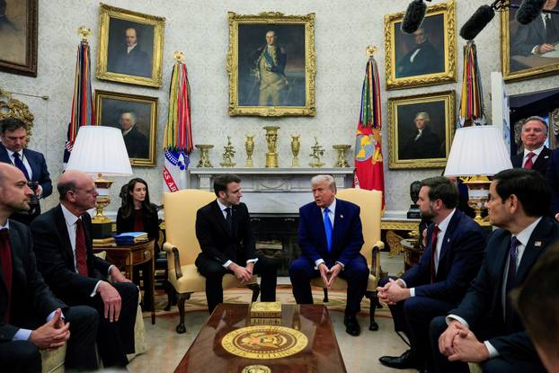 U.S. President Trump meets with French President Macron, in Washington