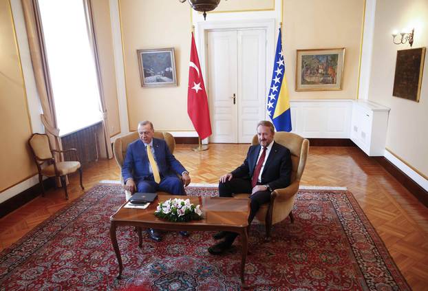 Turkish President Erdogan meets with Chairman of the Tripartite Presidency of Bosnia and Herzegovina Izetbegovic in Sarajevo