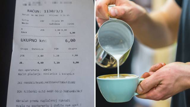 FOTO U Crikvenici kava za samo 6 kuna: 'Gledao  sam je li račun fiskaliziran. Iznenađen sam...'