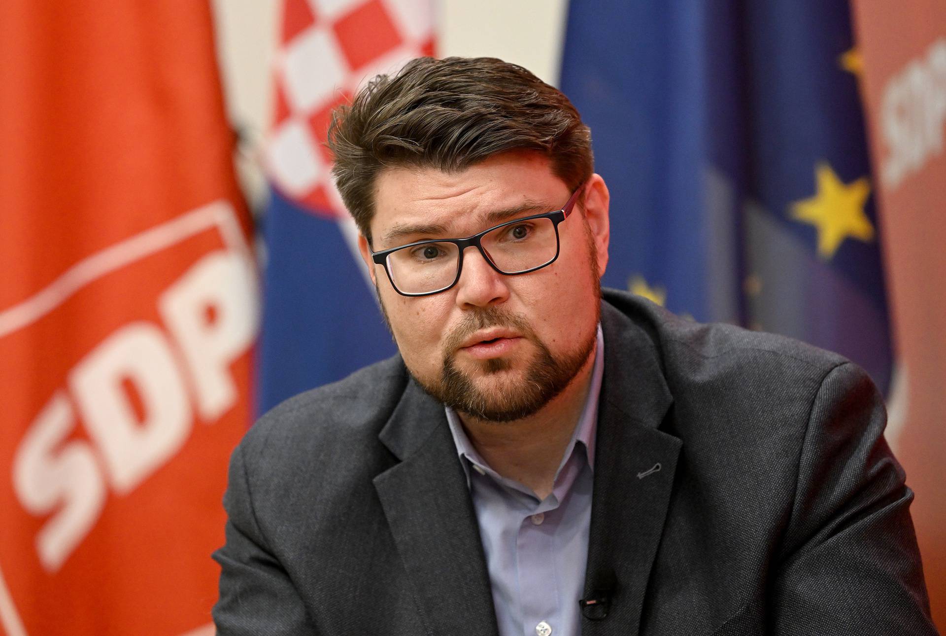 Zagreb: Predsjednik SDP-a Peđa Grbin