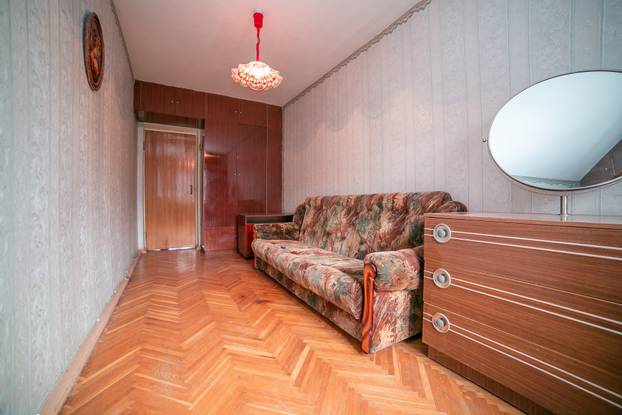 Old apartment view from inside, interior, retro style, old