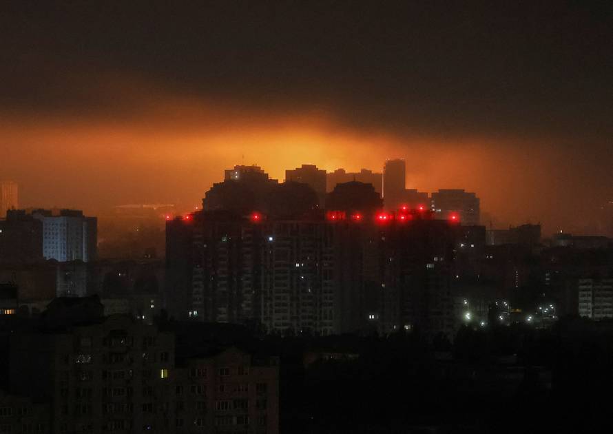 Russian drone and missile strike in Kyiv