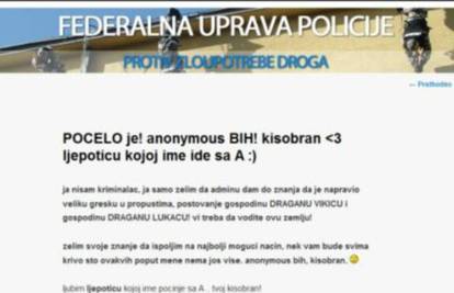 Hakirao stranicu policije i na njoj ostavio ljubavnu poruku