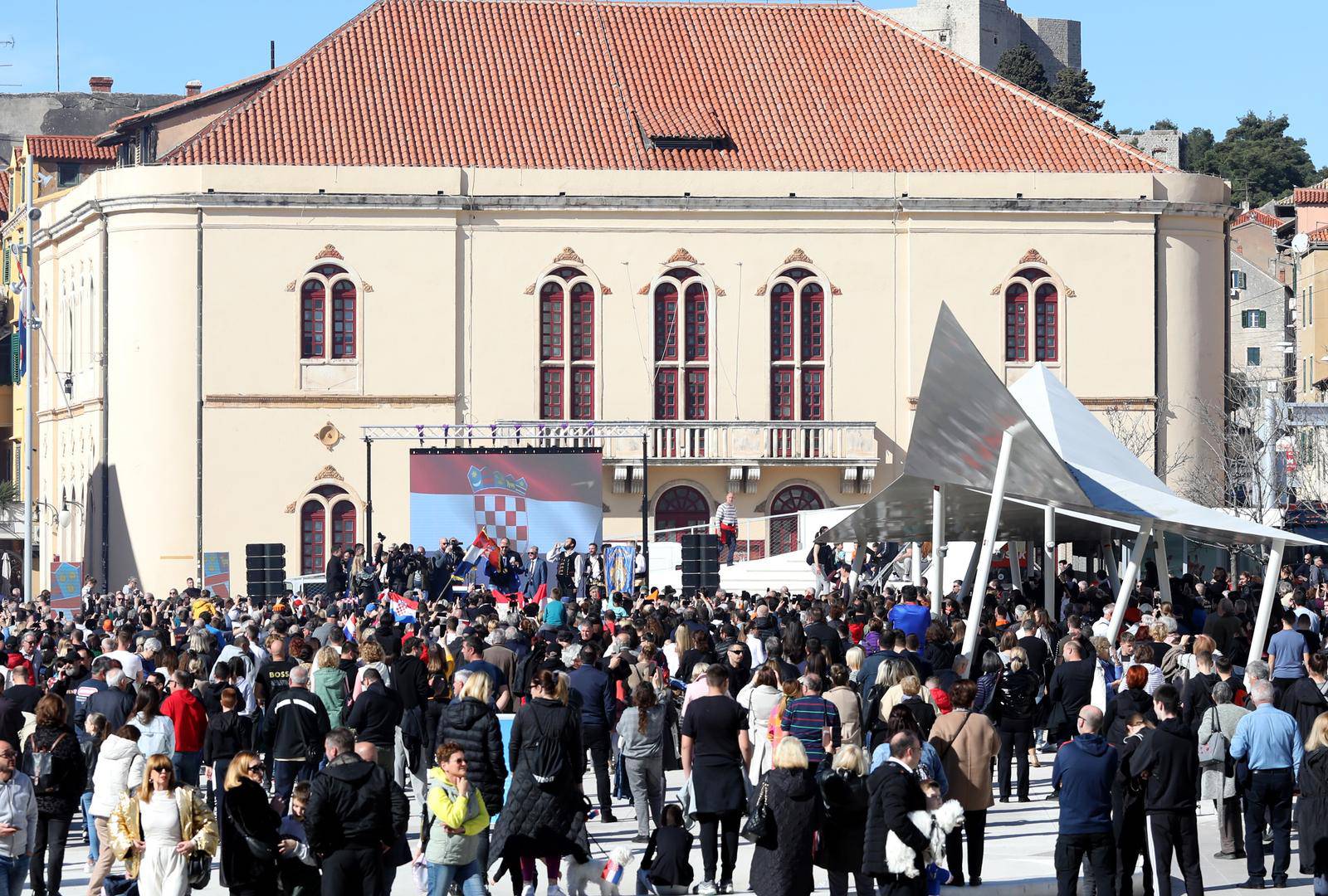 Šibenik: Svečani doček zlatnog izbornika, Ivice Tucka, njegovog pomoćnika Jure Marelje i Perice Bukića