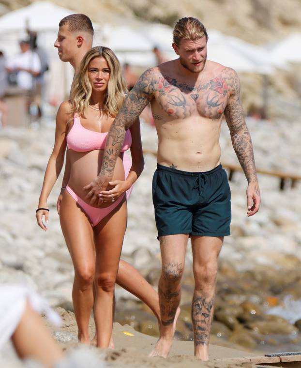 Diletta Leotta and Loris Karius seen enjoying a holiday in Ibiza.