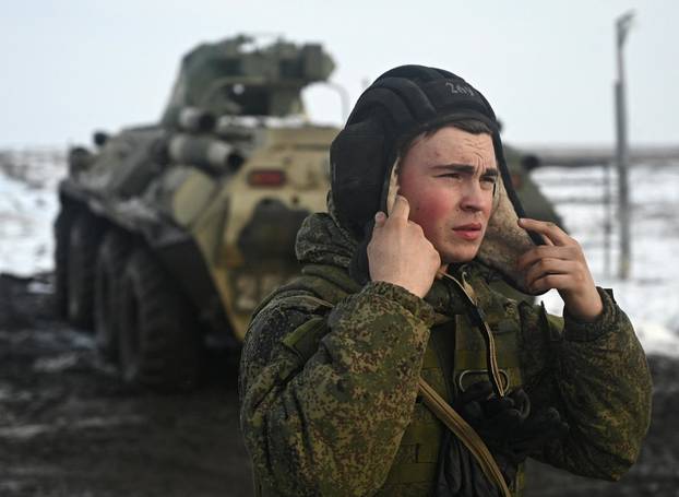 Russian service members hold drills in the Rostov region