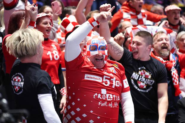 Susret Švedske i Hrvatske u prvom krugu EHF Europskog prvenstva,navijači