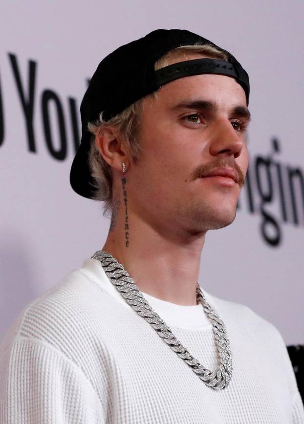 Singer Bieber poses at the premiere for the documentary television series "Justin Bieber: Seasons" in Los Angeles