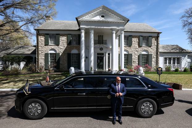 U.S. President Donald Trump visits Graceland, the home of Elvis Presley, in Memphis