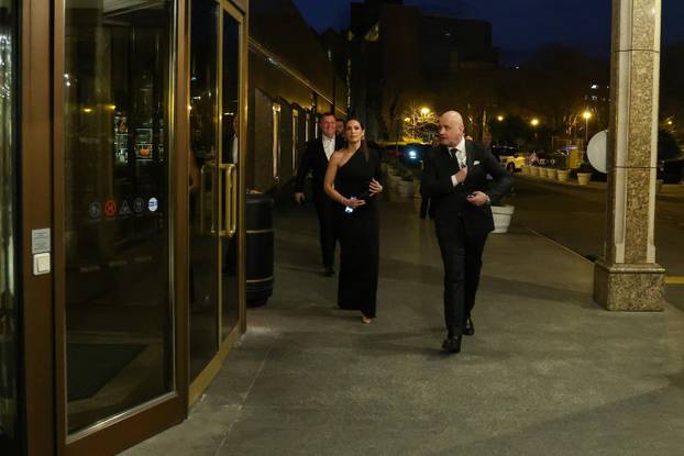 Zagreb: Dolazak uzvanika na svadbu Marijana Kustića i Nike Perenčević