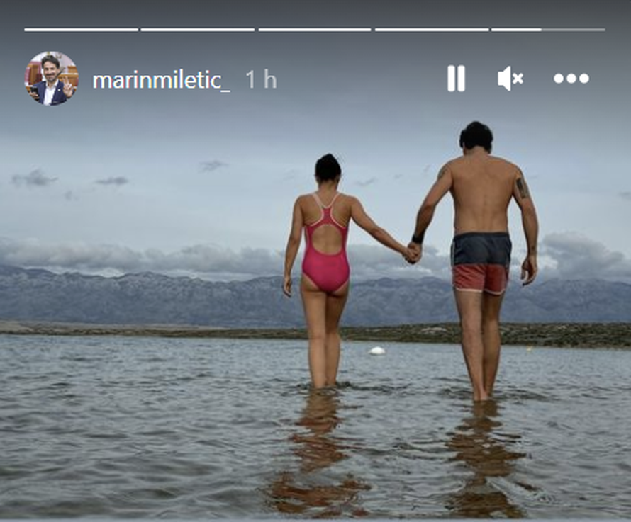 Marin Miletić i Kristina Krepela pohvalili se prvim kupanjem: 'Sve što ne valja more ispere...'