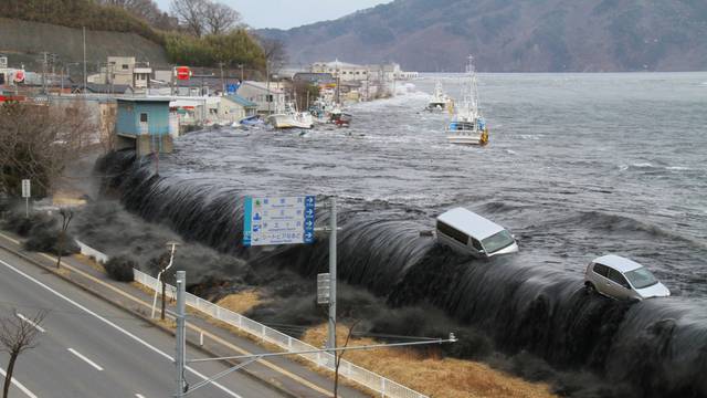 Tsunami hits Miyako City, Japan - 11 Mar 2011