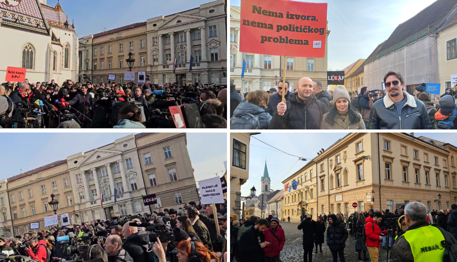 VIDEO Novinari Plenkoviću na prosvjedu: 'Nikada nećete biti urednik svih hrvatskih medija!'