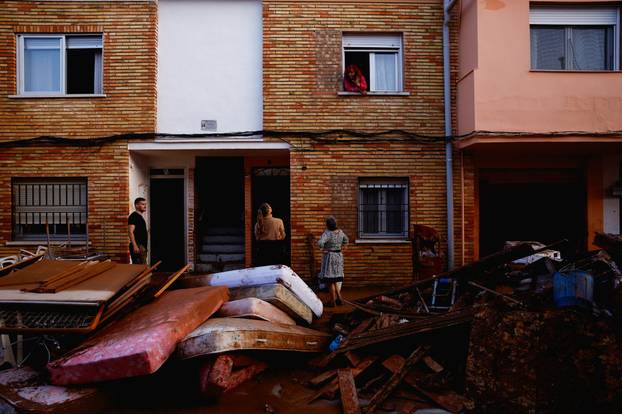 Aftermath of floods in Utiel