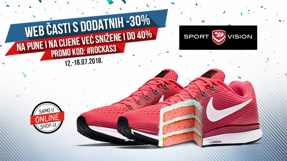 Sport Vision: Dodatnih 30% popusta u webshopu do 16.07.