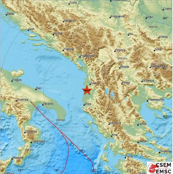 Potres u Albaniji: Epicentar potresa 30 km od Tirane