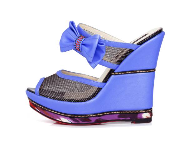 Violet platform shoes