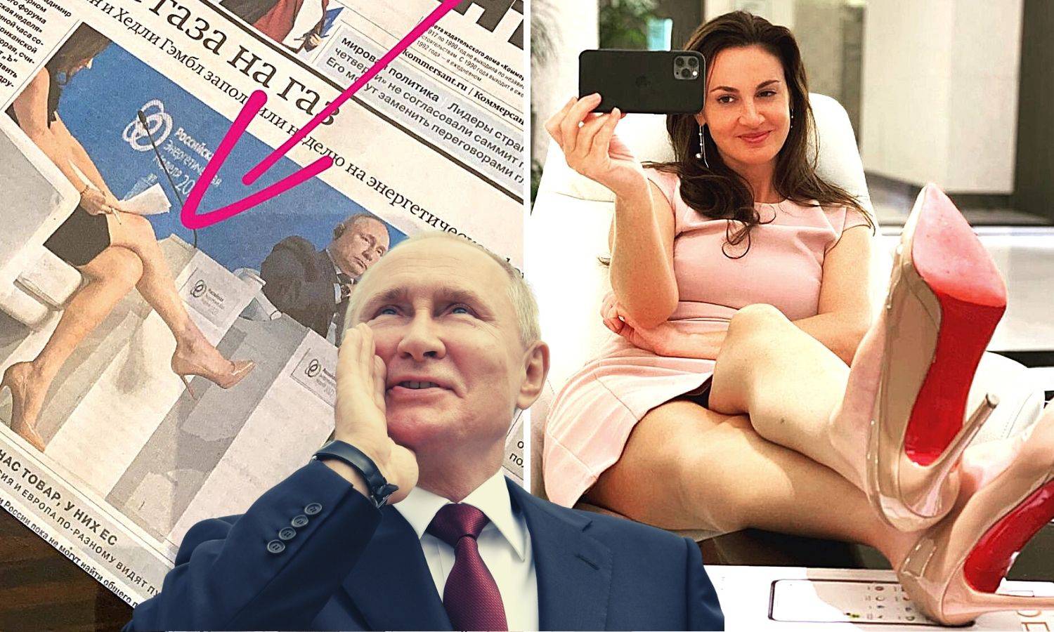 'Namazala se uljem. Ni čarape nije navukla': Tko je voditeljica koja je nogama zbunila Putina?