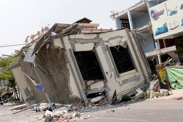 Aftermath of a strong earthquake, in Mandalay