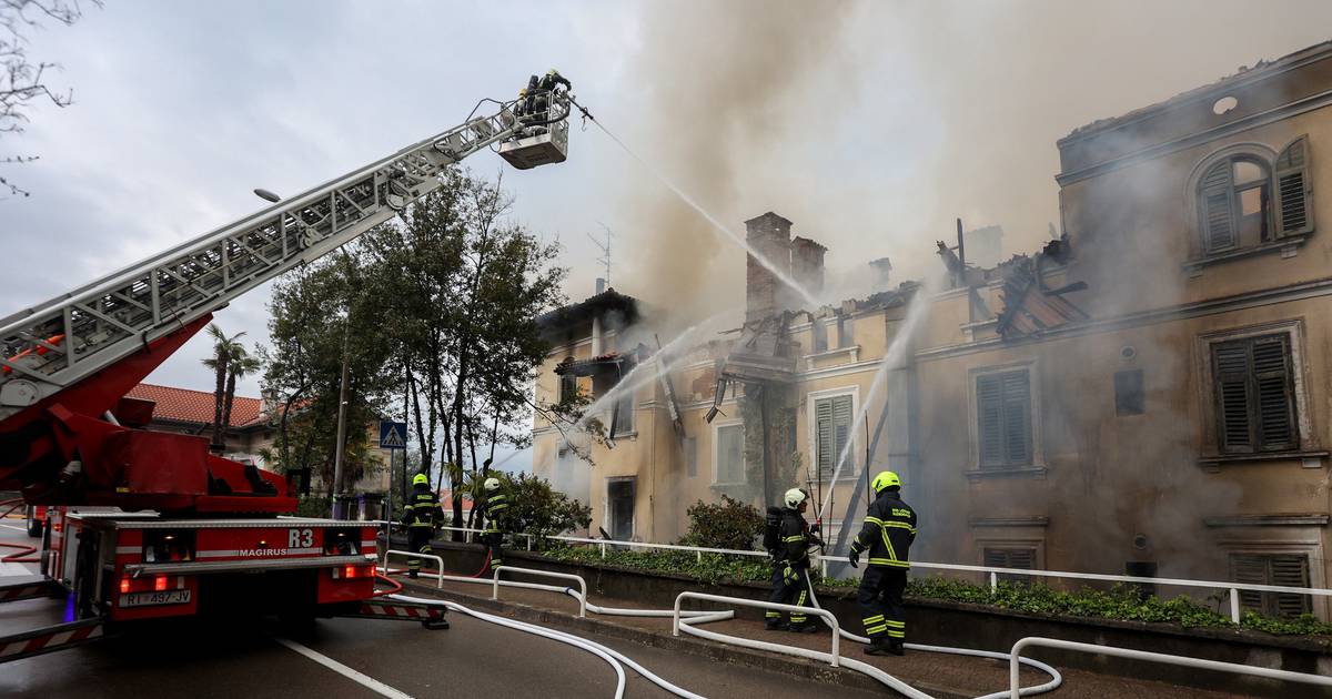 The fire at the Mimara Hotel in Lovran was caused by human action