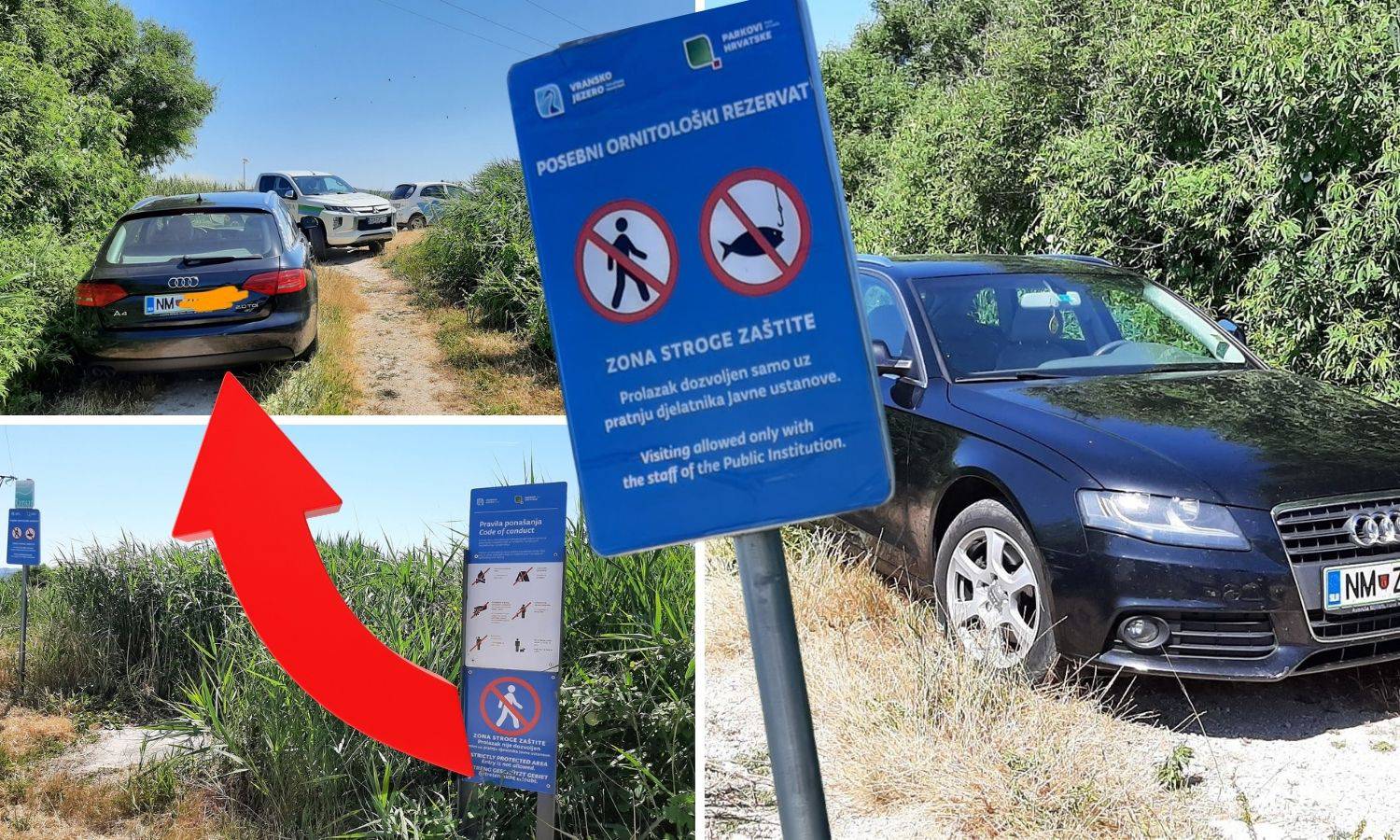 Lepo prosimo, maknite avto: Slovenac zagradio zaštićeni prolaz na Vranskom jezeru