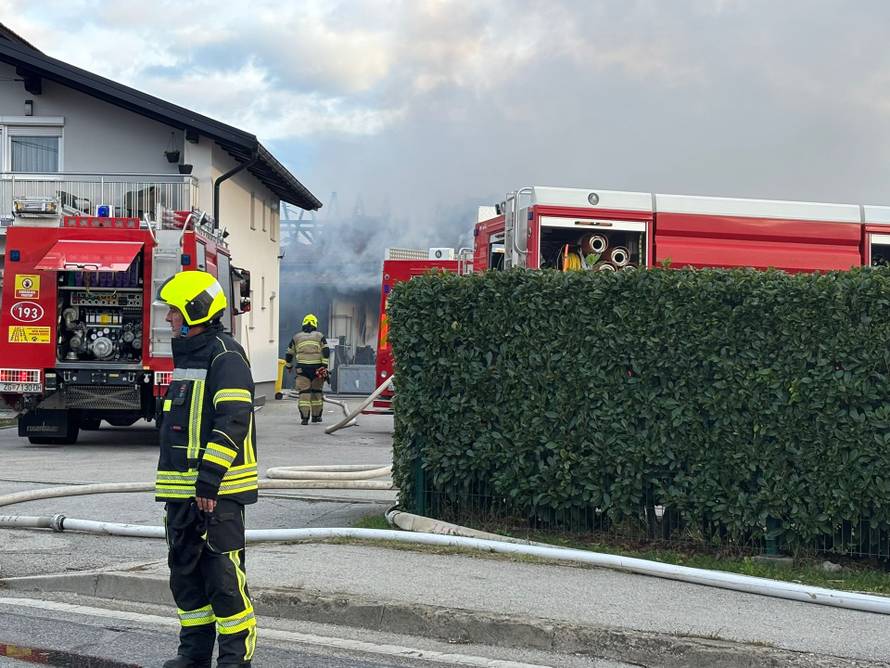 FOTO Strašne scene iz Sesveta: Požar u hali, diže se gusti dim