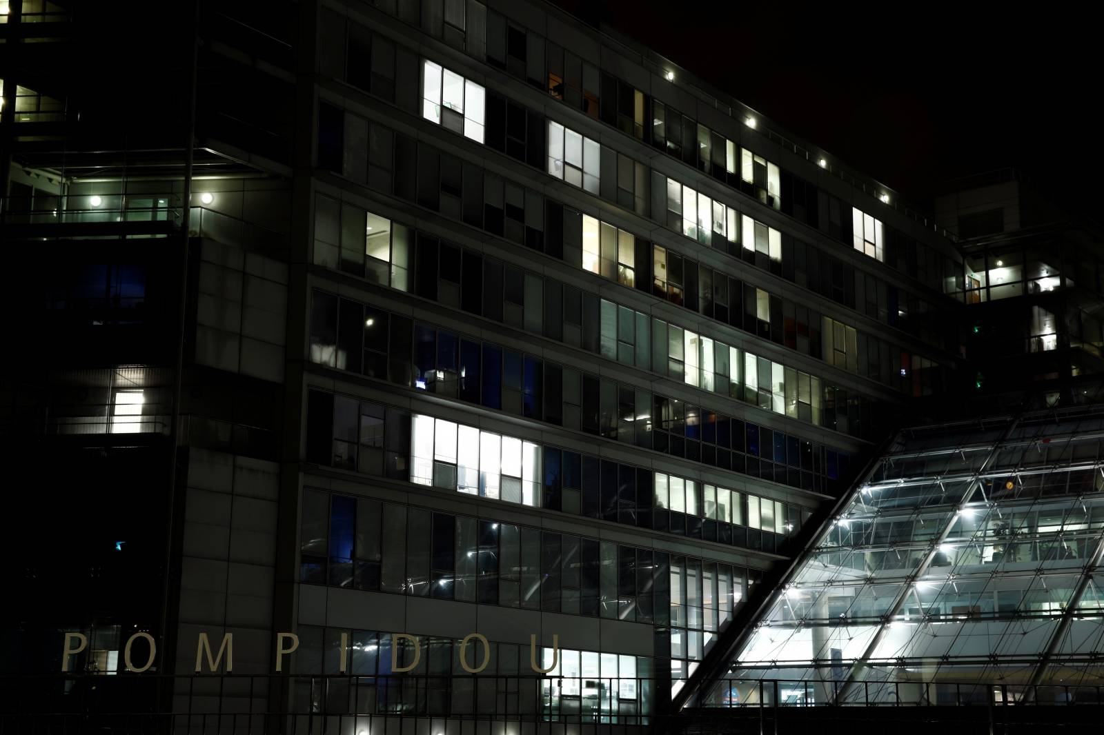 A general view shows the hospital Georges Pompidou in Paris