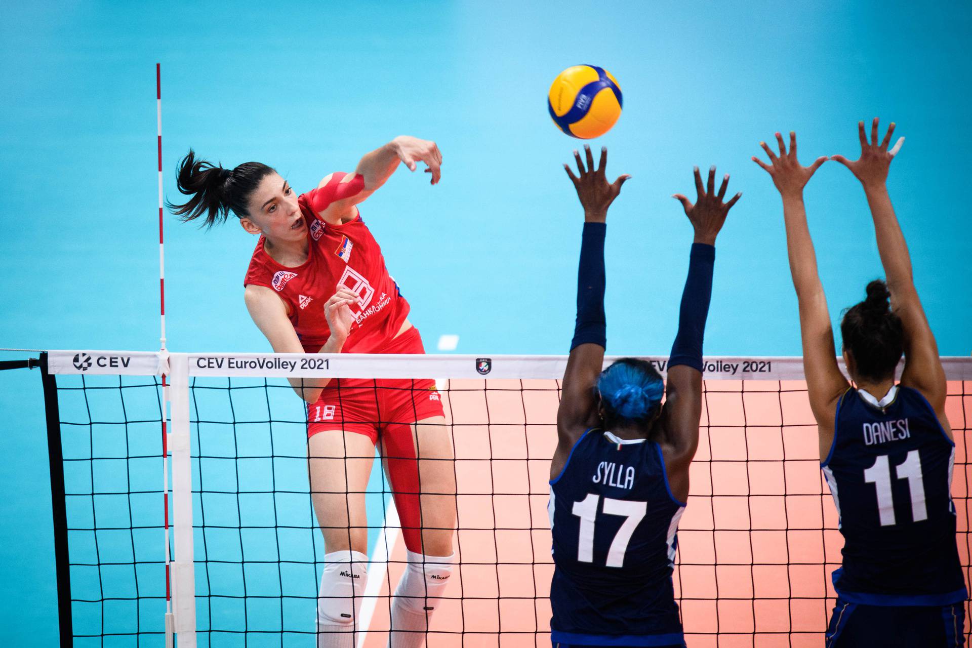 Volleyball, Europameisterschaft / Eurovolley 2021, Finale, Serbien (SRB) vs. Italien (ITA)