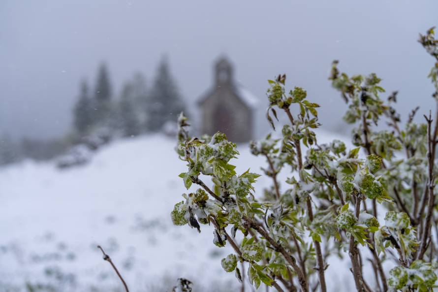 Zavižan: Snijeg pao u Nacionalnom parku Sjeverni Velebit