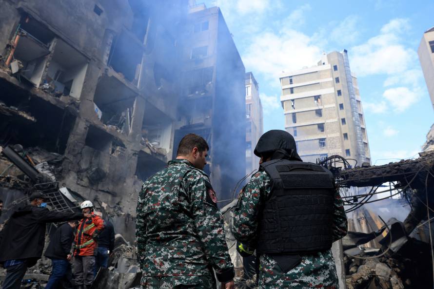 Aftermath of an Israeli strike carried out on Wednesday, in Al-Mazraa in Beirut