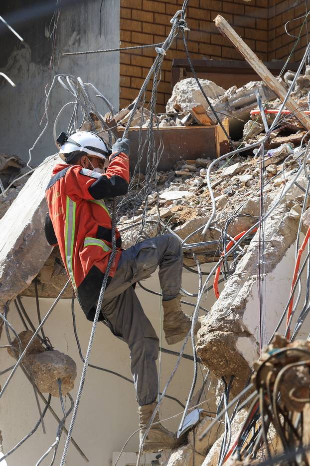 Aftermath of an Israeli strike carried out on Wednesday, in the southern suburbs of Beirut