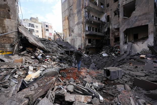 Aftermath of an Israeli strike, in Beirut
