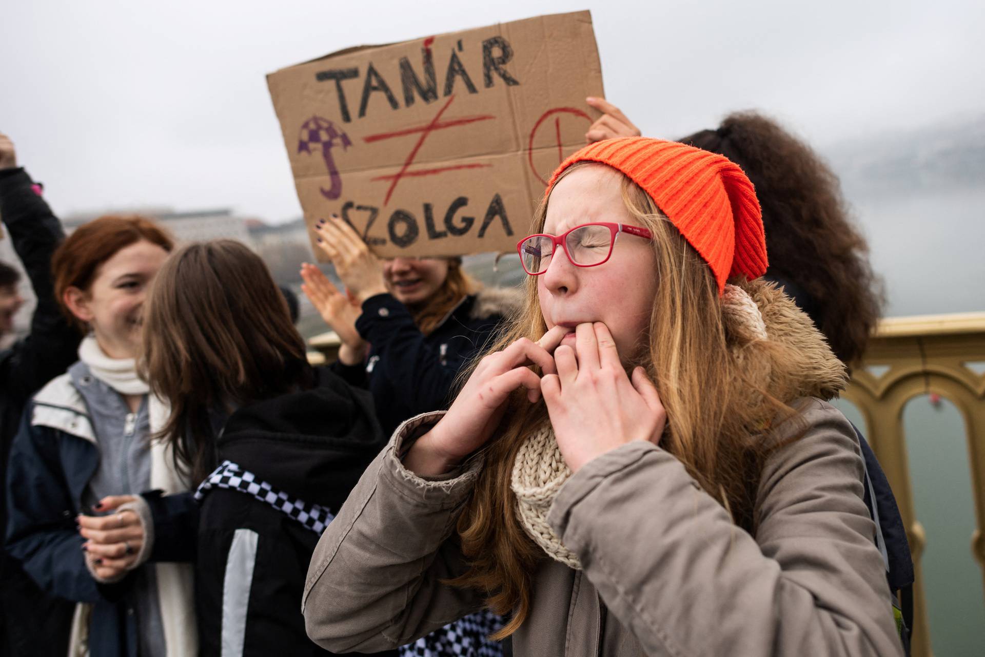 Teachers, parents and students widened their series of protests for higher wages for teachers