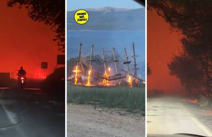 VIDEO Dramatične snimke s Brača: Izbio veliki požar  u Bolu