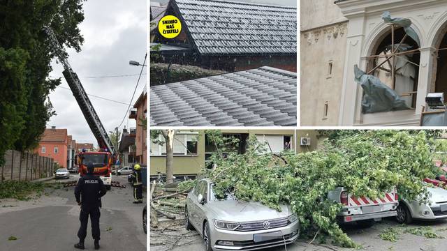 VIDEO Vrijeme stvara kaos: U Zagorju pada snijeg, vjetar lomi stabla u Zagrebu i u Slavoniji