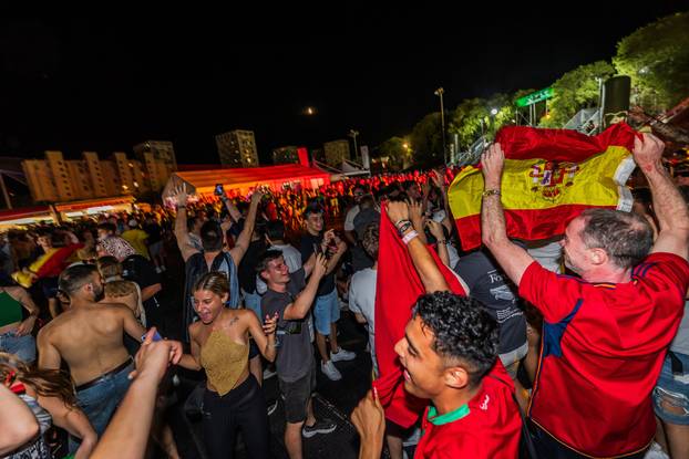 Split: Druga večer Ultra Europe Festivala, slavlje španjolskih navijača nakon pobjede na Euru
