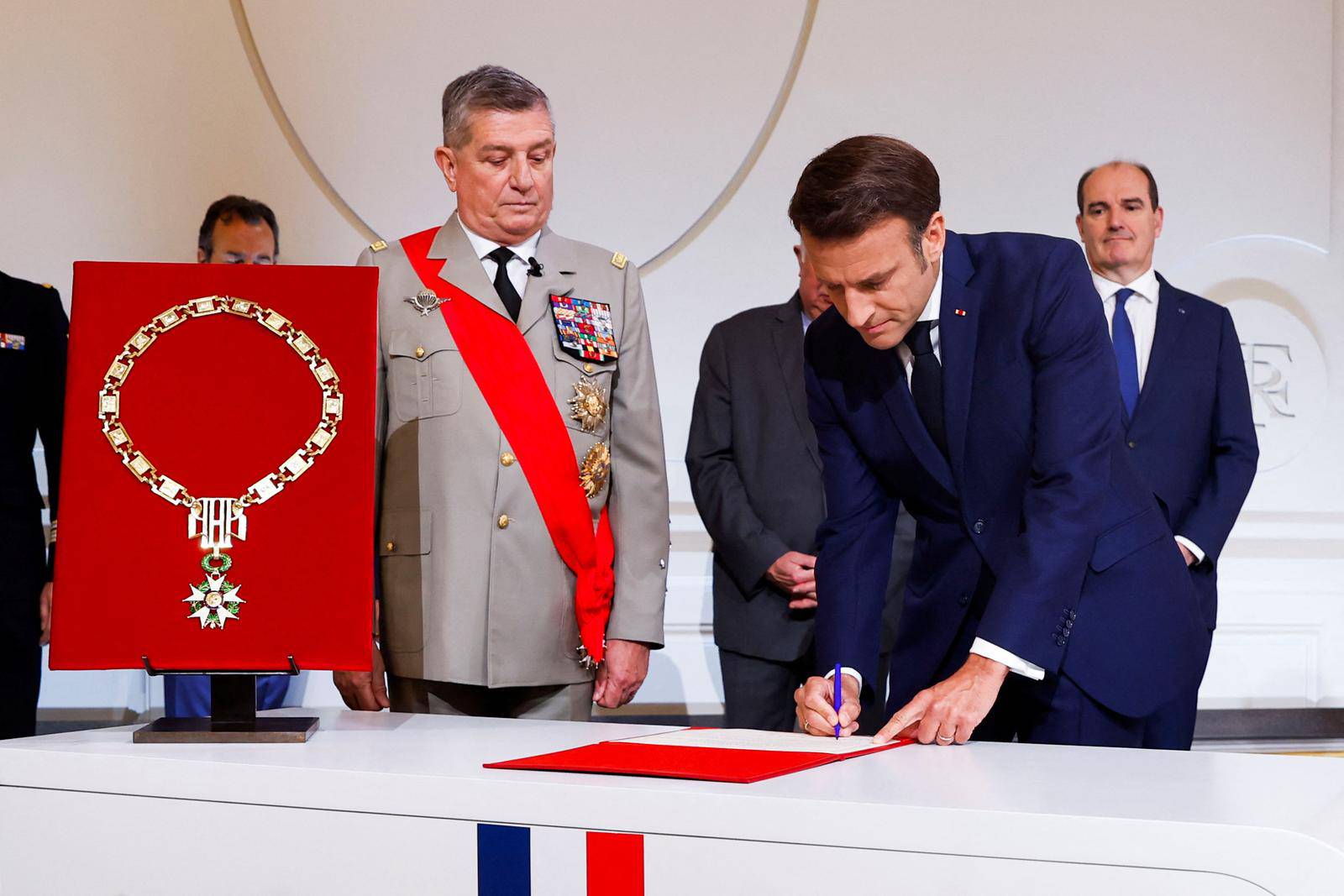 French President Macron's swearing-in ceremony at the Elysee Palace in Paris