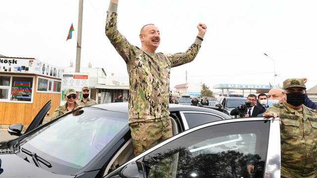 Azerbaijan's President Ilham Aliyev visits Fuzuli and Jabrayil districts in Nagorno-Karabakh