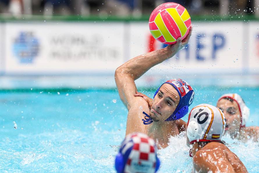 Zagreb: Svjetsko prvenstvo u vaterpolu U20, polufinale, Hrvatska - Španjolska