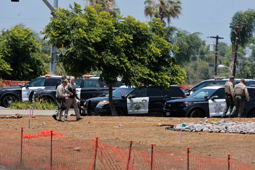 Scene of a reported active shooter situation at the Islamic Center in San Diego