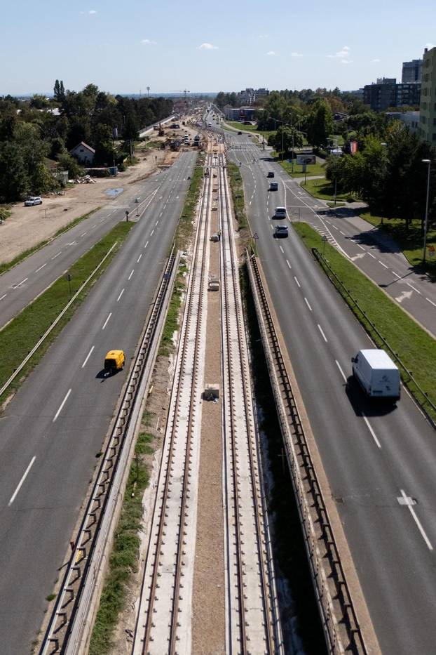 Napredak radova na Sarajevskoj cesti u Novom Zagrebu snimljen iz zraka