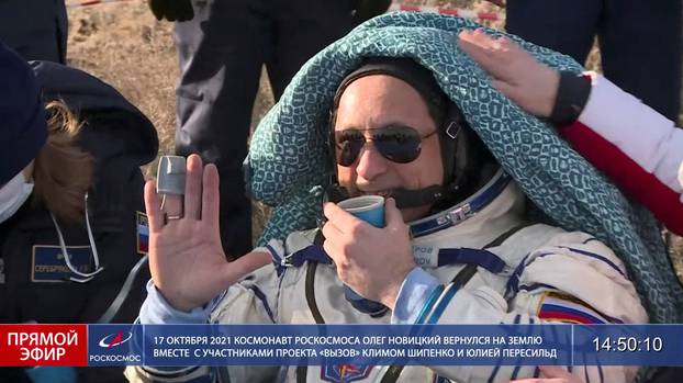 Soyuz MS-19 space capsule lands near Zhezkazgan