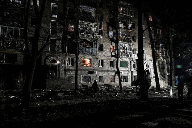 Aftermath of a Russian drone attack in Zaporizhzhia