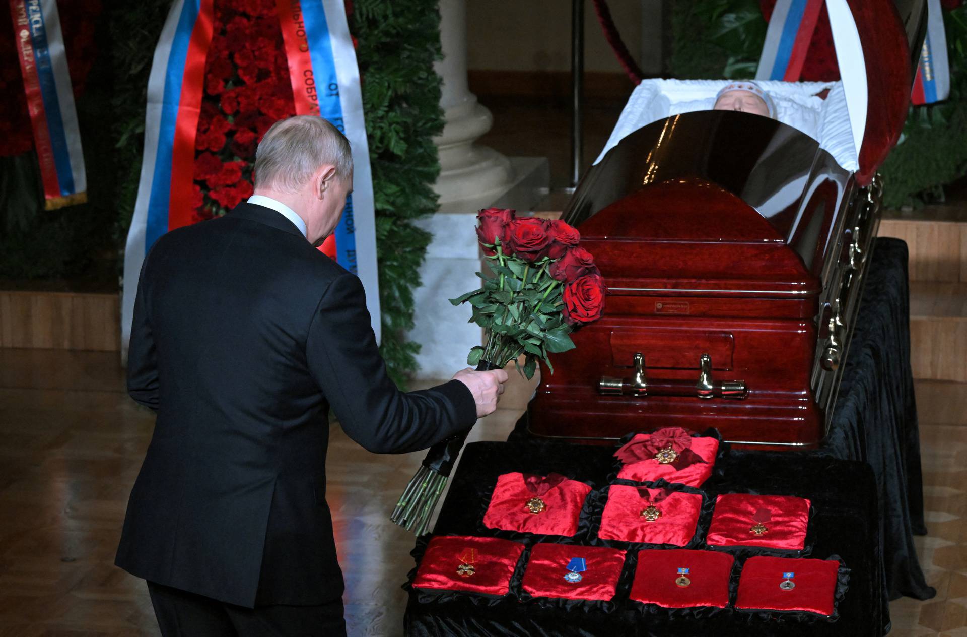 Memorial service for Russian politician Vladimir Zhirinovsky in Moscow