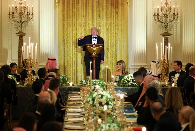 U.S. President Donald Trump hosts dinner for Saudi Crown Prince Mohammed bin Salman, at the White House in Washington