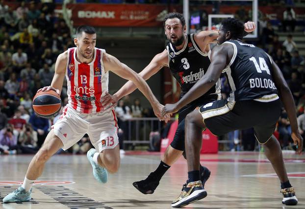 Beograd: Utakmica Eurolige između KK Crvena zvezda i KK Virtus Segafredo Bologna