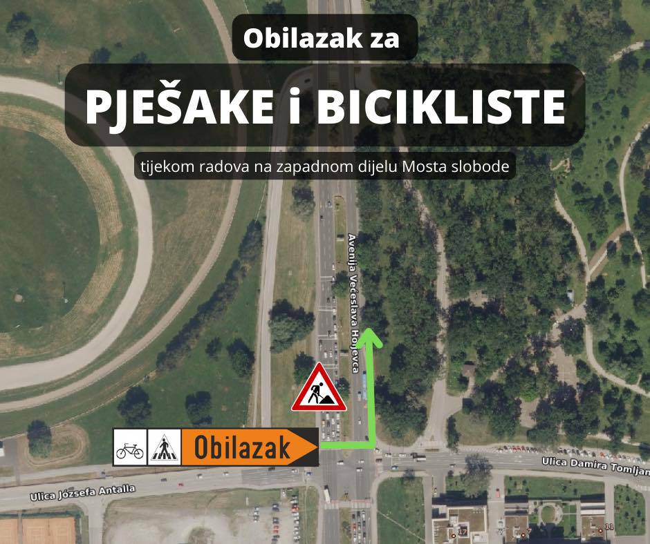 FOTO U utorak počinju radovi na Mostu slobode u Zagrebu: Ovo je nova regulacija prometa