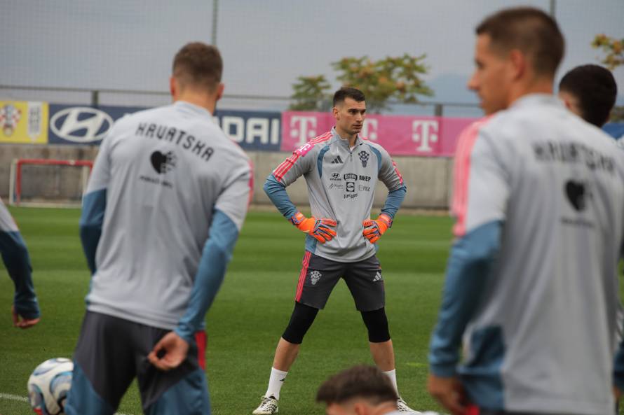 Rijeka: Trening hrvatskih nogometnih reprezentativaca