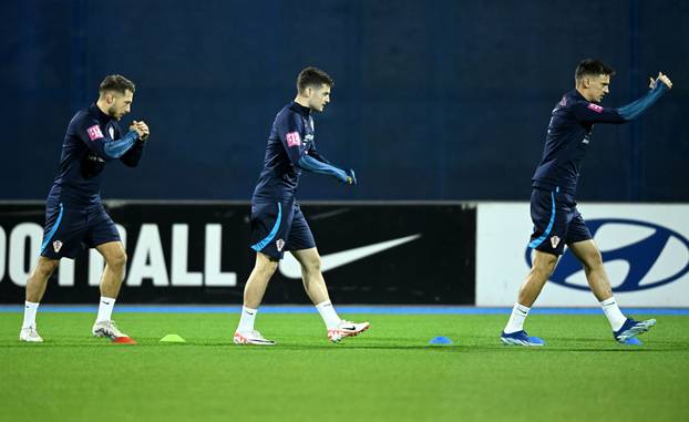 Zagreb: Trening nogometne reprezentacije prije utakmice protiv Latvije