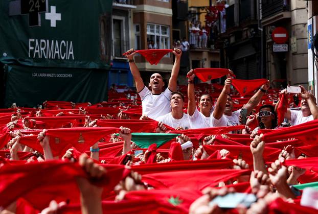 San Fermin festival (Chupinazo) in Pamplona